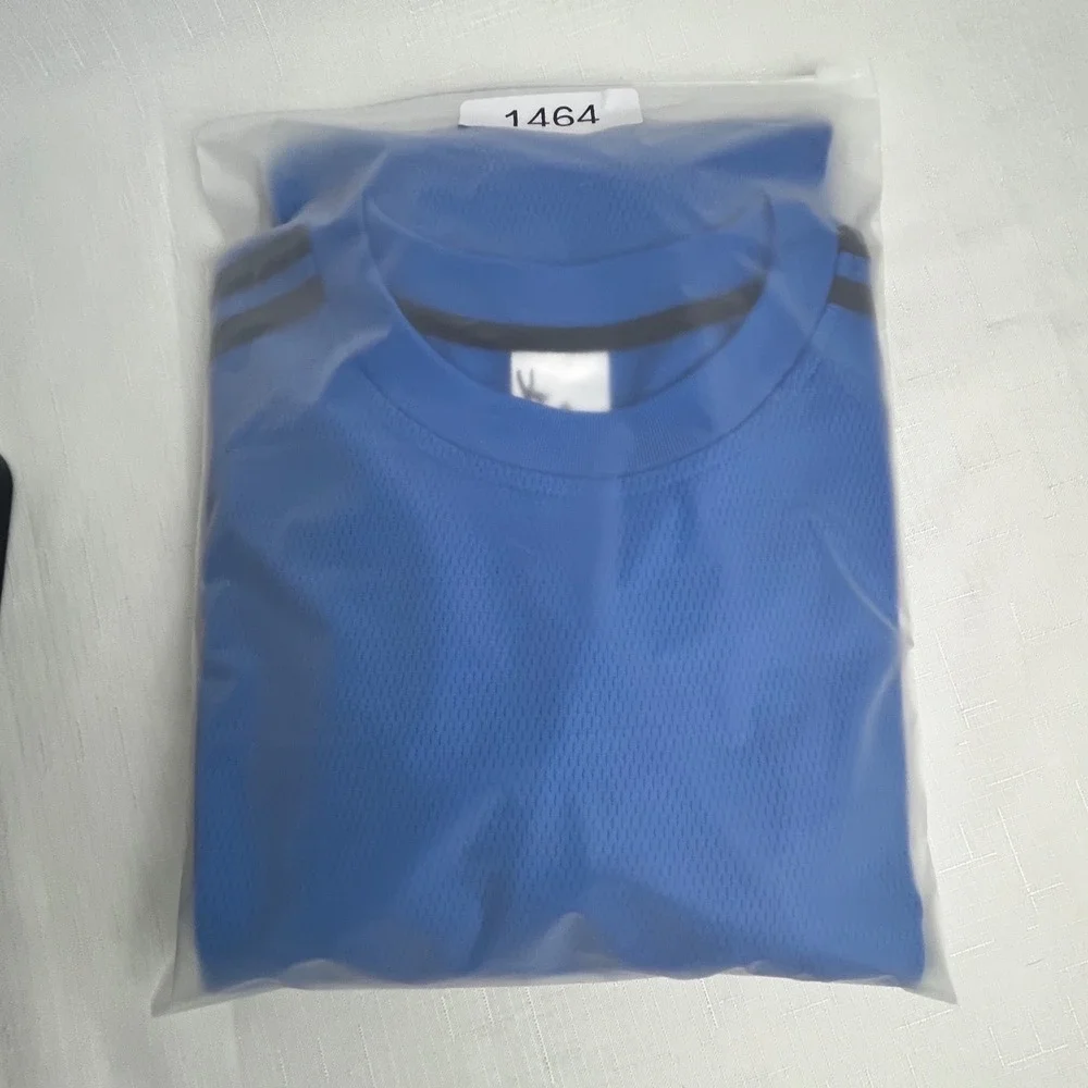 Adidas Long Sleeve Shirt Mens XL Blue 3-Stripe Performance Training Crew Neck‎